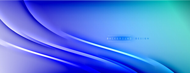 Abstract background - lines composition created with lights and shadows. Technology or business digital template. Trendy simple fluid color gradient abstract background with dynamic