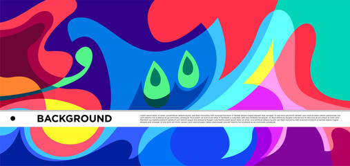 Vector colorful liquid and fluid abstract background