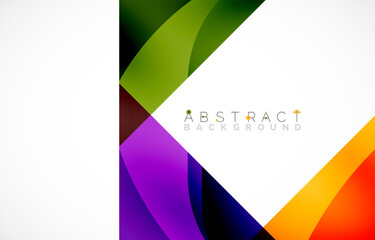 Fototapeta premium Minimal background. Abstract square shape with round corners created with wavy forms. Vector Illustration For Wallpaper, Banner, Background, Landing Page