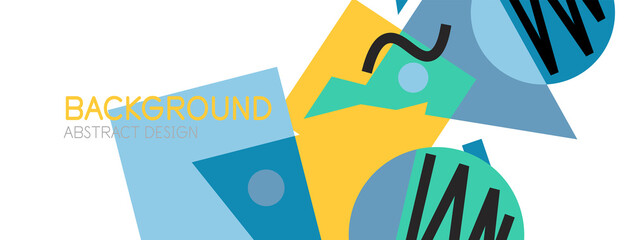 Abstract background with blocks, lines, geometric shapes. Techno or business concept for wallpaper, banner, background, landing page