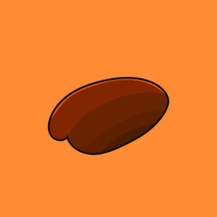 Coffee beans isolated vector illustration. coffee bean element design can use for cafe, coffee shop menu, icon, web