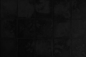 Naklejka premium Modern black brick wall texture for background