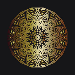 Luxury ornamental mandala islamic decoration floral gold