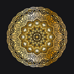 Luxury ornamental mandala islamic decoration floral gold