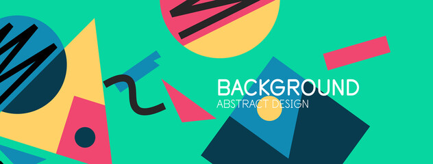 Abstract background with blocks, lines, geometric shapes. Techno or business concept for wallpaper, banner, background, landing page