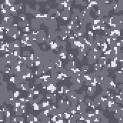 Camouflage pattern background, seamless vector illustration. Classic clothing style masking dark camo, repeat print. Black texture