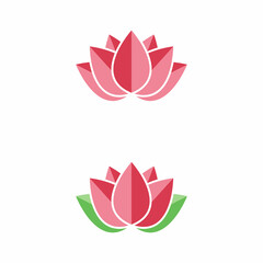 Beauty Vector lotus flowers design logo Template icon