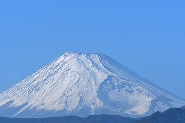 Mt. Fuji on a sunny day.