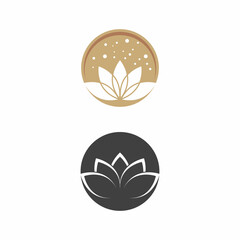 Beauty Vector lotus flowers design logo Template icon