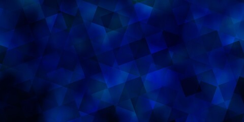 Obraz premium Dark BLUE vector texture with poly style with cubes.