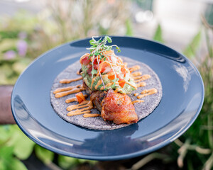 Delicious crispy fish taco.