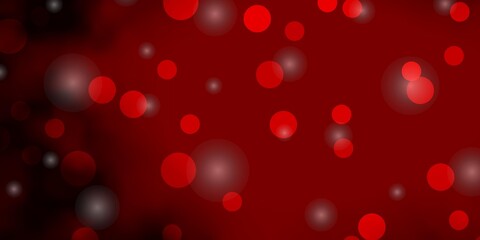 Dark Orange vector texture with circles, stars.