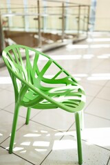 green chairs