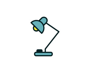 Lamp line icon. Vector symbol in trendy flat style on white background. Office sing for design.