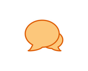 Speech bubble line icon. High quality outline symbol for web design or mobile app. Thin line sign for design logo. Color outline pictogram on white background