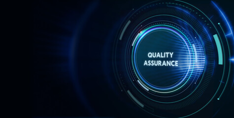 Business, Technology, Internet and network concept. Quality Assurance service guarantee standard.