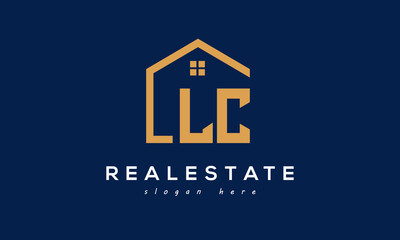 LC letters real estate construction logo vector	