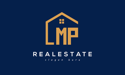 MP letters real estate construction logo vector	