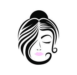 Beautiful Woman head design illustration vector eps format , suitable for your design needs, logo, illustration, animation, etc.