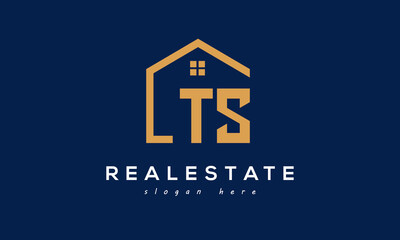 TS letters real estate construction logo vector	