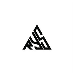 RYS letter logo creative design. RYS unique design
