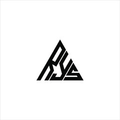 RYS letter logo creative design. RYS unique design

