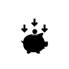 Save money icon isolated on white background 