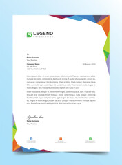 Corporate Letterhead Template minimalist style Clean and Elegant letterhead design