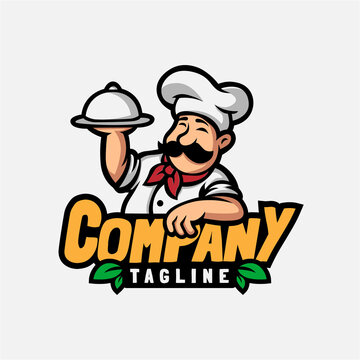 chef mascot logo design