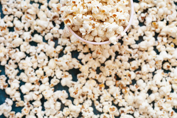 close up of popcorn