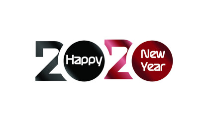 Happy New Year  logo text,design card, banner,Vector illustration.