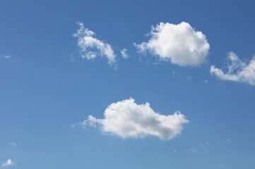 Beautiful white clouds in the sky