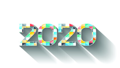 Happy New Year  logo text,design card, banner,Vector illustration.
