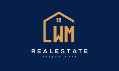 WM letters real estate construction logo vector	