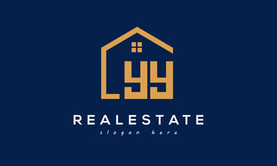 YY letters real estate construction logo vector	