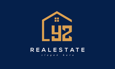 YZ letters real estate construction logo vector	