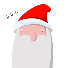 santa claus vector clipart, hand drawn christmas illustration with cartoon character good for card and print holiday design