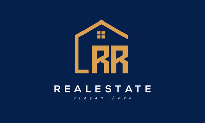 RR letters real estate construction logo vector	