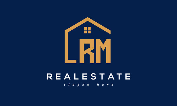 RM letters real estate construction logo vector	