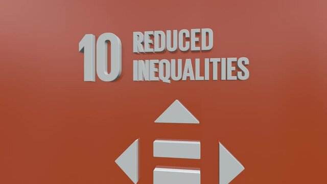 Sustainable Development Goal 10 Reduced Inequalities SDG Motion Graphics Concept