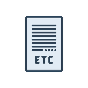 Color illustration icon for  etc outset 
