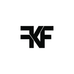 fkf initial letter monogram logo design