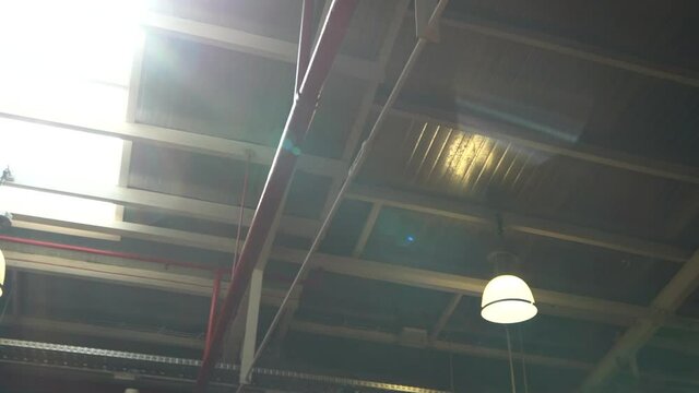 Natural rooftop lighting in Dutton garage, camera rotate view