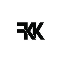 fkk letter initial monogram logo design