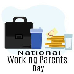 National Working Parents Day, idea for poster or postcard