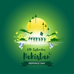 Vector illustration of Pakistan defence day, 6th September