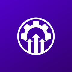 efficiency and production growth vector icon for web