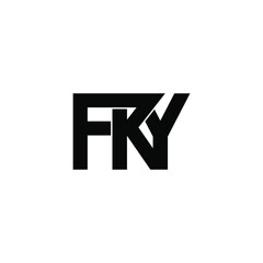 fky letter initial monogram logo design