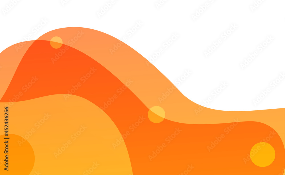 Poster Abstract orange background with fluid waves for promotion text space, business presentation and page layout other.