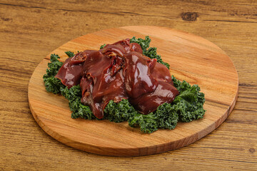 Raw chicken liver for cooking